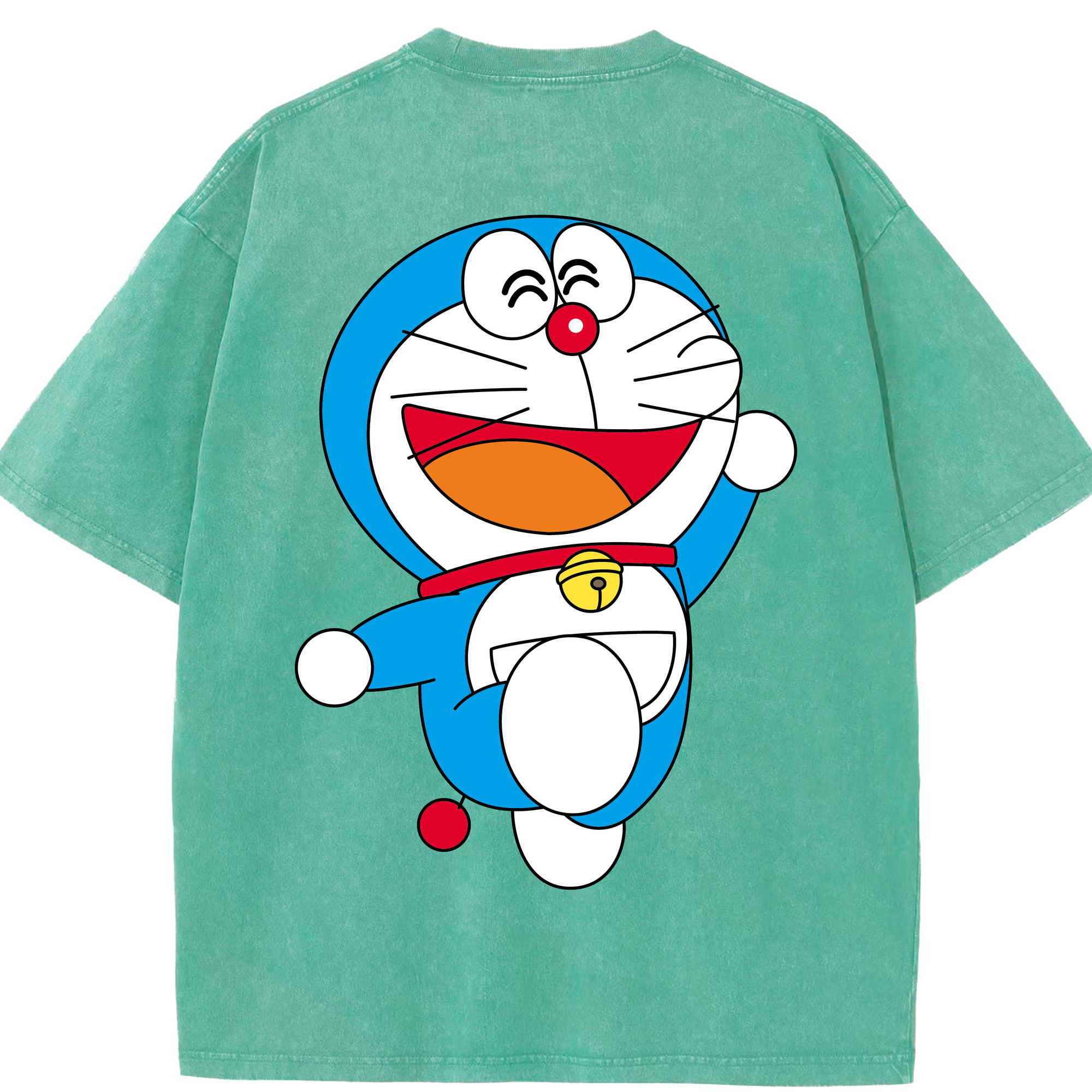 （画像用） ドラえもん Doraemon 綿100% ヴィンテージ風 半袖Tシャツ（背面プリント）